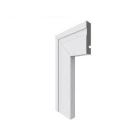 Guarnição e boiserie poliestireno frisado Santa Luzia 456 Branco 16 x 70 x 2400 mm