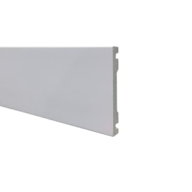 Guarnição e boiserie poliestireno liso EspaçoFloor branco 100 x 15 x 2200 mm