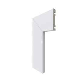 Guarnição e boiserie poliestireno liso Santa Luzia 451 Branco 13 x 70 x 2400 mm