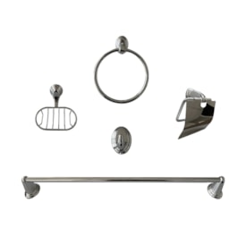 Kit banho EspaçoKB Linsbon cromado 5 pçs