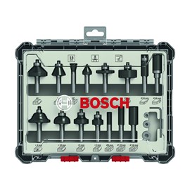 Kit de fresas misto Bosch Standard 15 peças