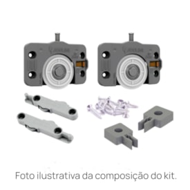 Kit deslizante de embutir para portas Joelini 45 kg 2