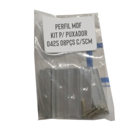 Kit para puxador de alumínio perfil MMO 0425 Colegato 5cm - pacote 8 pçs