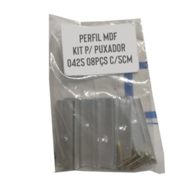 Kit para puxador perfil de alumínio MMO 0425 colegato 5 cm pacote 8 pçs 2