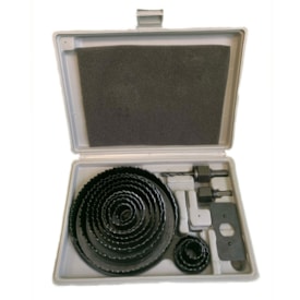 Kit serra copo EspaçoFix 16 peças com maleta