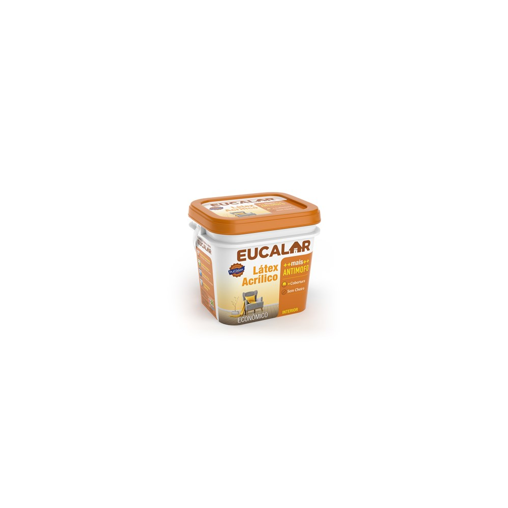 Látex Acrílico p/ alvenaria interna Eucatex Eucalar branca 3,6L