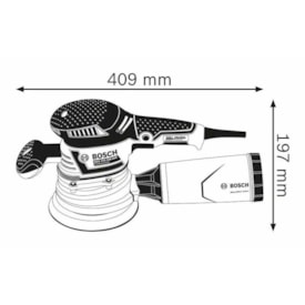 Lixadeira roto-orbital excêntrica Bosch GEX 40-150 azul 220V 400W 2