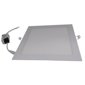 Luminária LED Plafon embutir EspaçoLux quadrada luz amarela 24W 3000K 300 mm