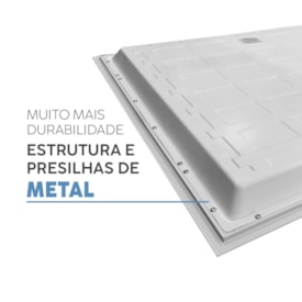 Luminária LED Plafon embutir EspaçoLux quadrada luz branca 24W 6.500k 300mm 2