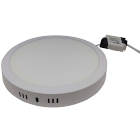 Luminária LED Plafon sobrepor EspaçoLux redonda luz branca 24W 6500K 300 mm