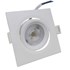 Luminária LED Spot embutir EspaçoLux quadrado luz branca 5W 6.500k 90mm