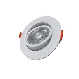 Luminária LED Spot embutir EspaçoLux redondo luz branca 7W 6.500k 113mm