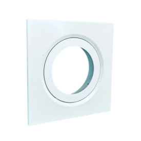 Luminária Spot embutir EspaçoLux quadrado branco 90mm