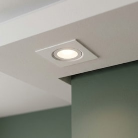 Luminária Spot embutir EspaçoLux quadrado branco 90mm 2