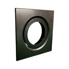 Luminária Spot embutir EspaçoLux quadrado preto 90mm