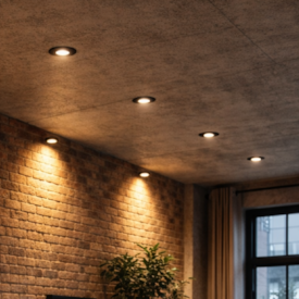 Luminária Spot embutir EspaçoLux redondo preto 90mm 2