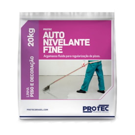 Massa para contrapiso autonivelante Protec Fine cinza 20 kg