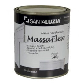 Massa premium acabamento Santa Luzia branca 340 g