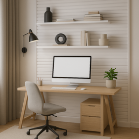 Painel Ripado EspaçoWall large Branco 2,1cm x 12,2cm x 2,60m 2