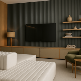 Painel Ripado EspaçoWall large Cinza 2,1cm x 12,2cm x 2,60m 2