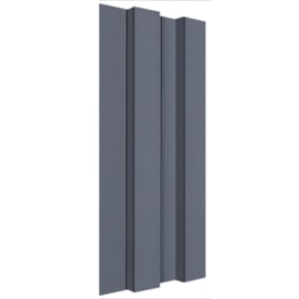 Painel Ripado EspaçoWall large Preto 2,1cm x 12,2cm x 2,60m