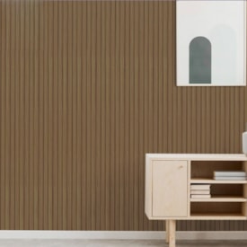 Painel ripado WPC EspaçoWall interno carvalho cacau 16,6 x 260 cm 2