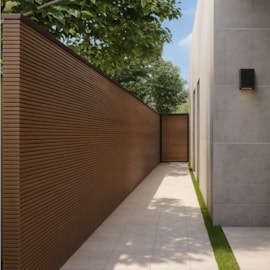 Painel Ripado WPC EspaçoWall Interno e Externo Natural 2,2 x 15,6 x 290 cm