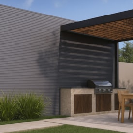 Painel Ripado WPC EspaçoWall Interno e Externo Silver Gray 2,2 x 21,9 x 290 cm 2