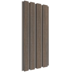 Painel Ripado WPC EspaçoWall Interno e Externo Teka Natural 2,2 x 21,9 x 290 cm