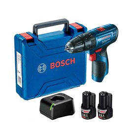 Parafusadeira e furadeira a bateria + maleta Bosch GSR 120 Li Azul 12V