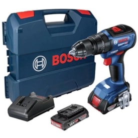 Parafusadeira e furadeira de impacto bateria Bosch GSB 18V-50 acompanha 2 baterias 18V