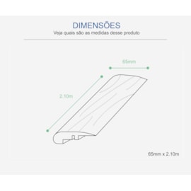 Perfil frontal Durafloor Pucón 20mm x 65mm x 2100mm