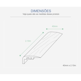 Perfil frontal para piso Eucafloor Tecno cor 11 20 x 40 x 2100 mm 2