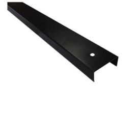 Perfil guia baixa divisória Rollfor naval 221 N19 preta 15 x 35 x 3000 mm