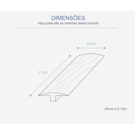 Perfil T Durafloor New Way Nórdica 10x45x2100mm