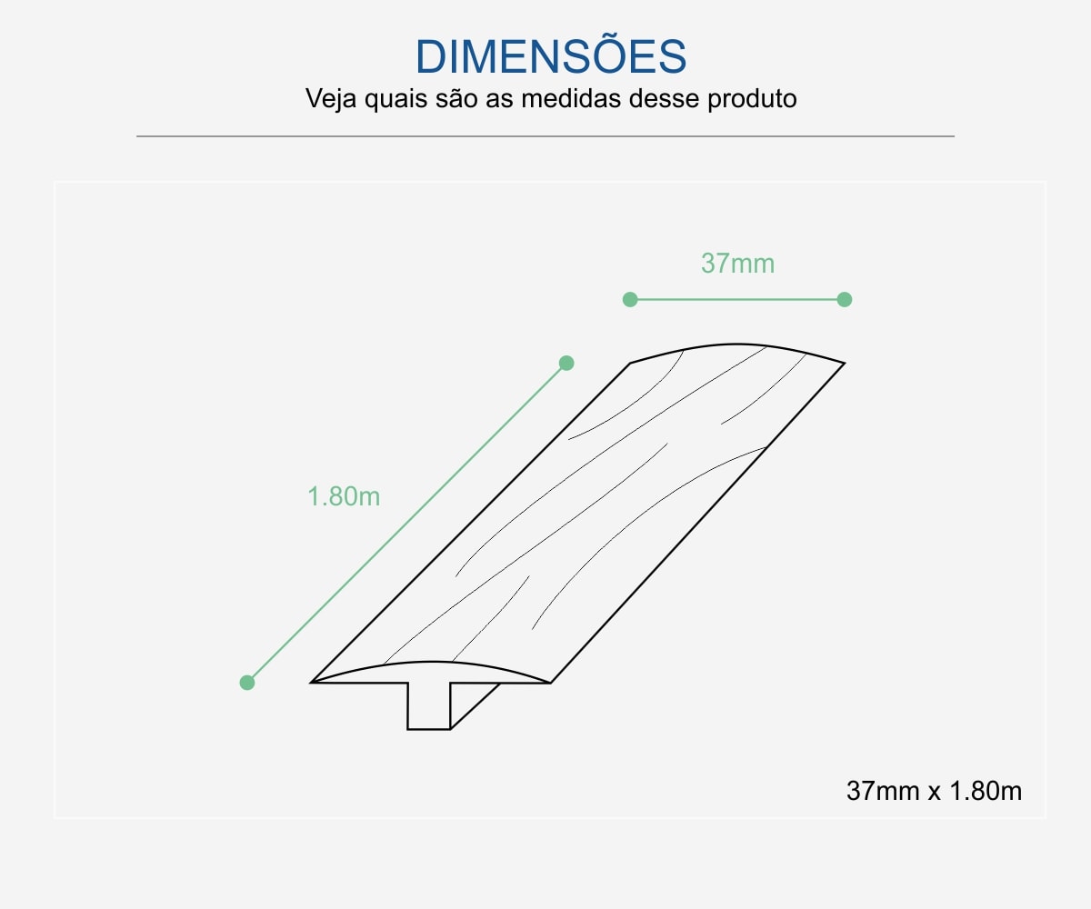 Perfil t Eucafloor Tecno cor 2 10mm x 37mm x 1,80m