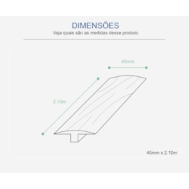Perfil T para piso Durafloor agra 10 x 45 x 2100 mm 2