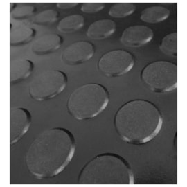 Piso de Borracha Colado Daud Botão Preto 3mm x 500mm x 500mm Piso de Borracha Colado Daud Botão Preto 3mm x 500mm x 500mm