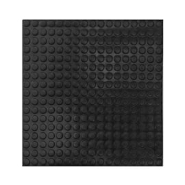 Piso de borracha Daud botão preto 3 x 500 x 500 mm Piso de borracha Daud botão preto 3 x 500 x 500 mm