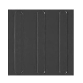 Piso de borracha Daud Tatil Direcional preto 5mm x 250mm x 250mm