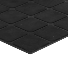 Piso de borracha quadriculado Ecosistema preto 3,5 x 500 x 500 mm