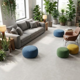 Piso vinílico colado EspaçoFloor Office Square light gray 3 mm 2