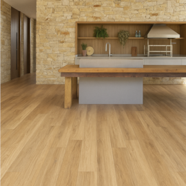 Piso vinílico colado EspaçoFloor Office Wood Nogueira Essence 3 mm