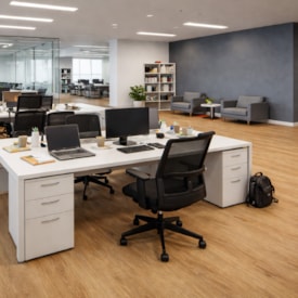 Piso vinílico colado EspaçoFloor Office Wood Nut Bruxelas 3 mm 2