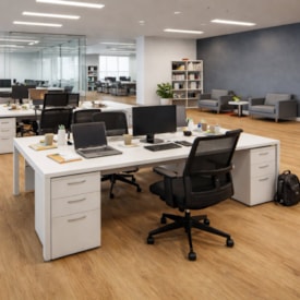 Piso vinílico colado EspaçoFloor Office Wood nut bruxelas 3 mm 2