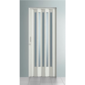 Porta sanfonada Bcf Translúcida Branca 84cm x 2,10m