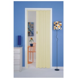 Porta sanfonada Plasbil areia 70 x 210 cm