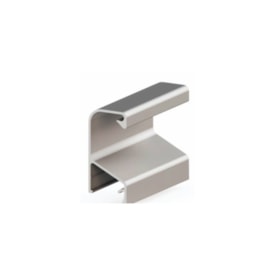 Puxador de alumínio perfil MMO 5018 inox colegato 18 x 3000 mm