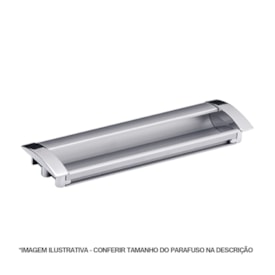 Puxador de embutir Pauma 151 cromado / anodizado 256 mm