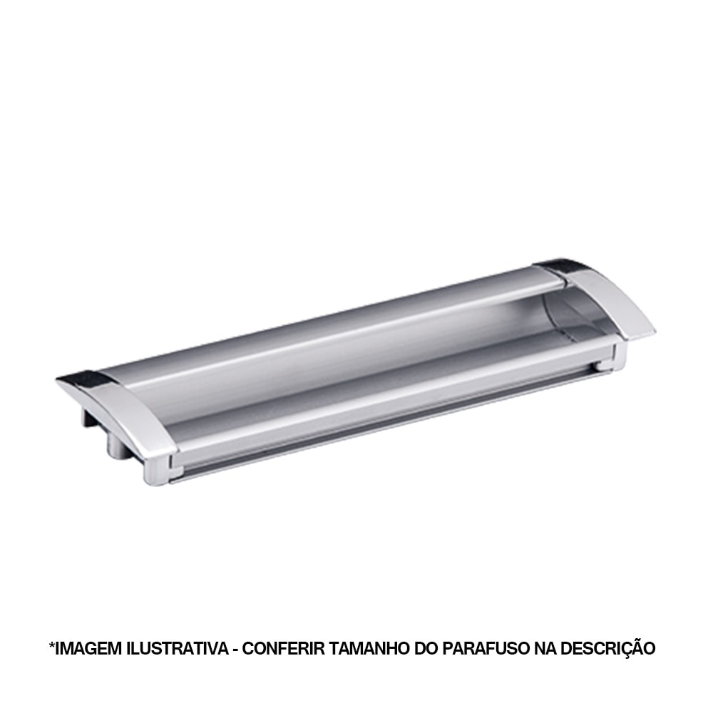 Puxador de embutir Pauma 151 cromado / anodizado 256mm